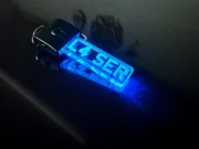 Custom Personalised 3D LED Number Plate Light Keyring / Keychain - Image 4