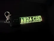 Custom Personalised 3D LED Number Plate Light Keyring / Keychain - Image 2