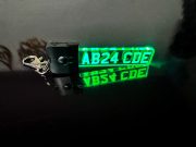 Custom Personalised 3D LED Number Plate Keyring