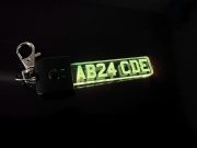 Custom Personalised 3D LED Number Plate Keyring - Image 3